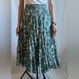 Floral Green Skirt